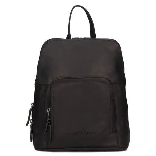 Vintage dámský kožený batoh Greenwood Anites - černá