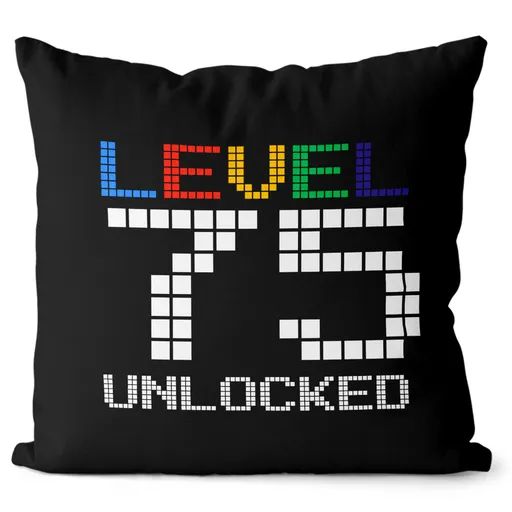 Polštář Level unlocked (Velikost: 55 x 55 cm, věk: 75)