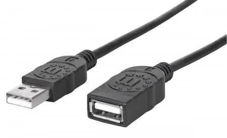 MANHATTAN Kabel USB 2.0 prodlužovací A Male / A Female 1, 8m černý
