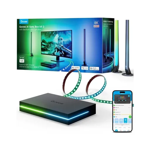 Govee AI Sync Box Kit 2 Smart sada PC osvětlení 27-34" + LED panely