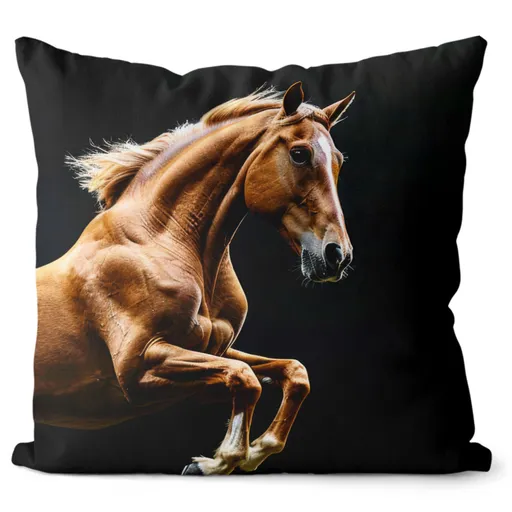 Polštář Hnědý kůň (Velikost: 55 x 55 cm)