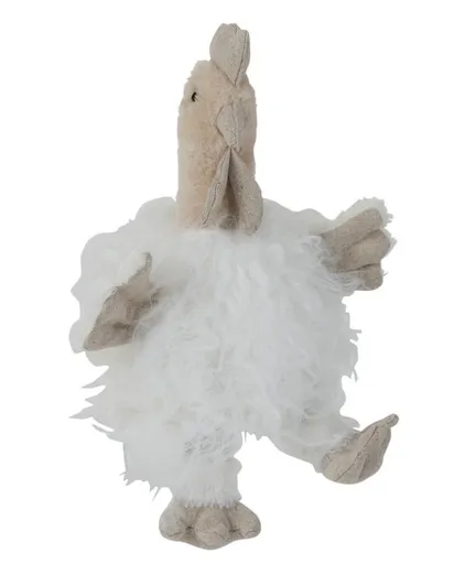 Plyšová dveřní zarážka Slepice S - 18*13*22 cm J-Line by Jolipa