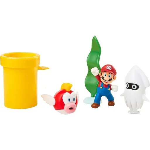 Jakks Sada 5 figurek Super Mario Diorama 6 cm