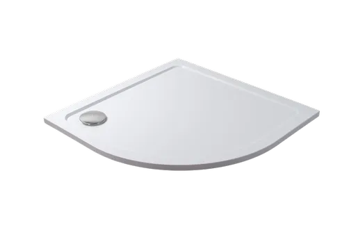 H K THOR Sprchová vanička z litého mramoru, čtvrtkruh, R550 90x90x3 levý odpad SE-THOR-90QL