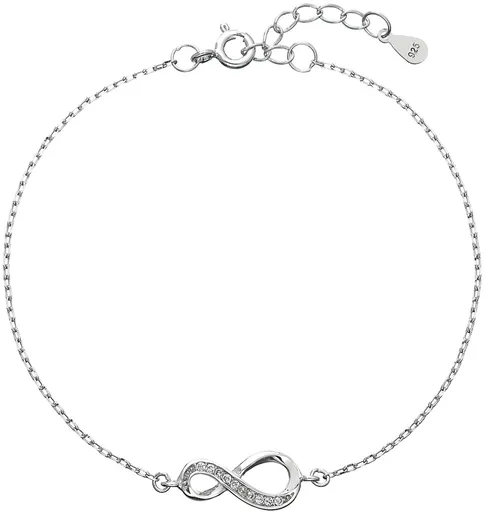 Evolution Group - Pavona Stříbrný náramek se zirkony Nekonečno 13009.1