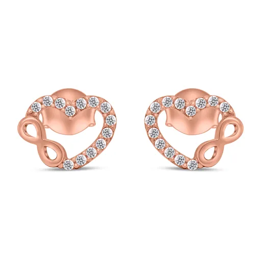 Brilio Silver Půvabné pozlacené náušnice srdíčka EA359R