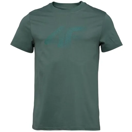 4F TSHIRT Pánské tričko, tmavě zelená, velikost
