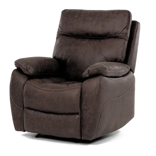 Elektrické křeslo s bezdrátovým ovládáním, vintage, hnědá