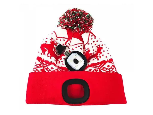 Čepice s čelovkou STREND PRO 3133518 X-mas Kid nabíjecí