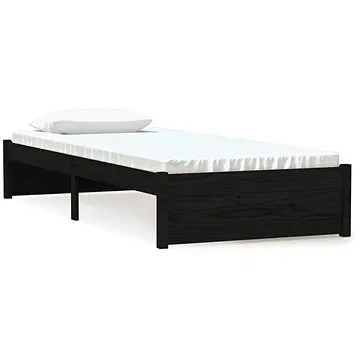 Rám postele černý masivní dřevo 75 × 190 cm Small Single, 814913 (814913)