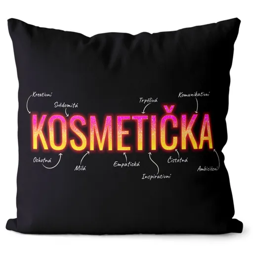 Polštář Kosmetička - vlastnosti (Velikost: 40 x 40 cm)