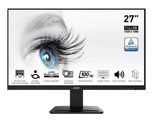 MSI Pro/MP273A/27"/IPS/FHD/100Hz/1ms/Black/2R
