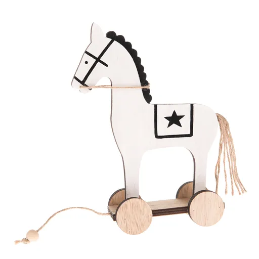 Dekorace Dřevěný koník, 14 x 20 cm
