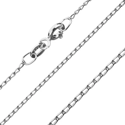 Stříbrný řetízek 925 - oblá podlouhlá očka, 1 mm