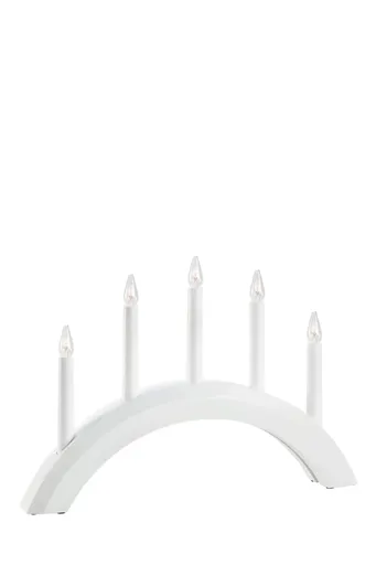 Markslöjd Avento bílý vánoční svícen 5 žárovek