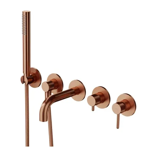 OMNIRES vanová baterie s 5 otvory pro podomítkovou instalaci, kartáčovaná měď Y1237/1SCPB