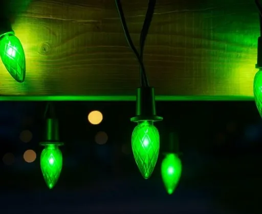 LED VENKOVNÍ souprava Šiška zelená, možnost prodloužení, černá kabeláž + napájecí trasformátor