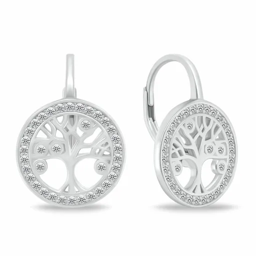 Brilio Silver Designové stříbrné náušnice strom života EA70W
