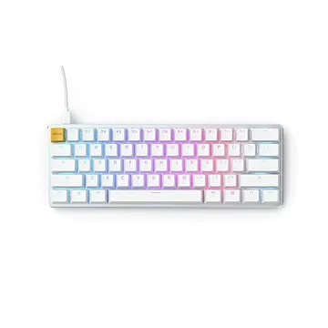 Glorious GMMK Compact White Ice Edition - Gateron-Brown, bílá - US (GLO-GMMK-COM-BRN-W)
