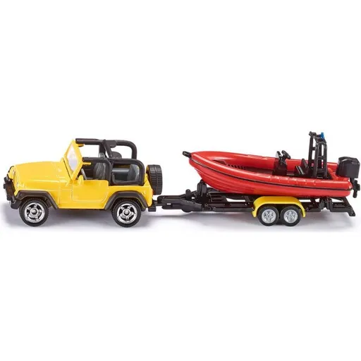 Siku Blister Jeep se člunem