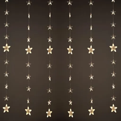 ACA Lighting Vánoční osvětlení 144 LED záclona 8 pramenů po 18 LED teplá bílá vč. napájení prodloužitelné max 4 sady P44 150x150cm čirý kabel 3m napájení X071441492