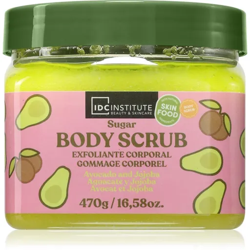 IDC Institute Avocado and Jojoba Oil tělový peeling 470 ml