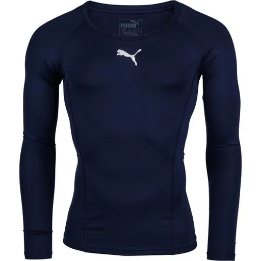 Puma LIGA BASELAYER LONG SLEEVE TEE Pánské funkční triko, tmavě modrá, velikost XXL