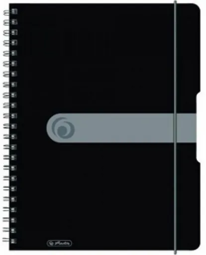 Spirálový blok A4 čtverečkovaný - černý
