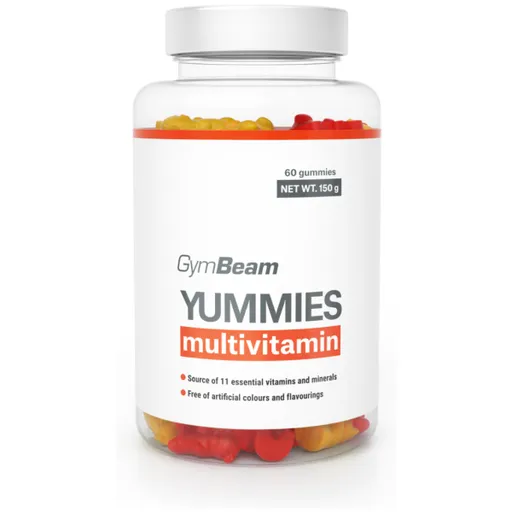 GymBeam MULTIVITAMIN YUMMIES - POMERANČ + CITRON + VIŠEŇ - 60 CAPS Vitamín, , velikost