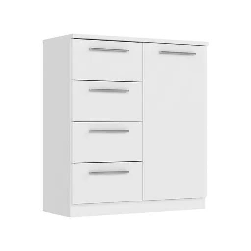 Komoda 1 dveře + 4 zásuvky SURREY bílá