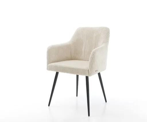 Jídelní židle Greg-Flex manšestr béžová podnož zúžená černá