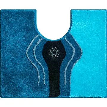 GRUND CRYSTAL LIGHT WC předložka s výřezem 50x60 cm, tyrkysová (B2440-064126)