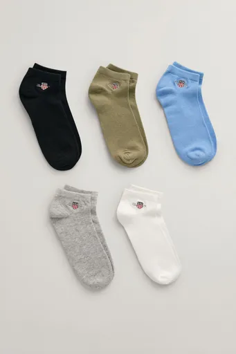 PONOŽKY GANT SHIELD SNEAKER SOCKS 5-PACK SHADE BLUE