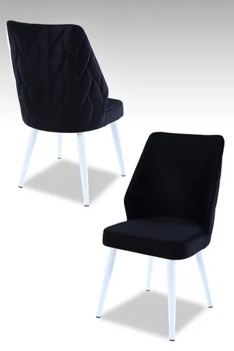 Sada židlí (4 kusy) Pufi - Black, White