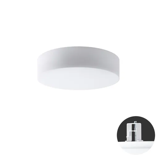 OSMONT ERI67142 ERIS V3 stropní/nástěnné skleněné polovestavné svítidlo bílá IP44 3000 K 33W LED DALI HF