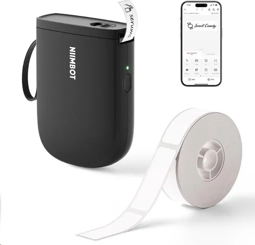 Niimbot D11-H Smart 1AA57311601, štítkovač, černý + role štítků