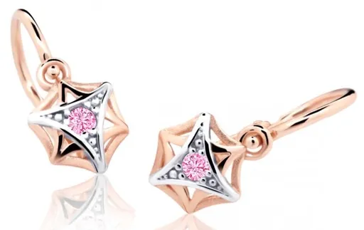 Cutie Jewellery Dětské náušnice z růžového zlata C2209-10-X-4 růžová