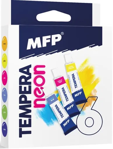 Temperové barvy set 6ks 12ml NEON