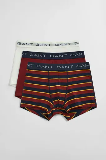 SPODNÍ PRÁDLO GANT MULTISTRIPED TRUNK 3-PACK PLUMPED RED