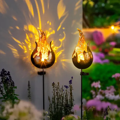 Haushalt international Solární zahradní zápich Fuego, 2 ks