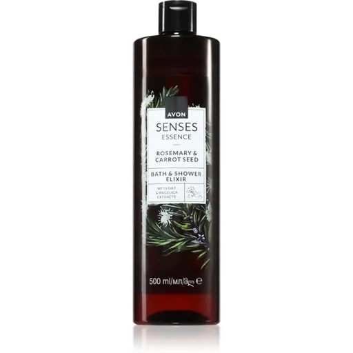 Avon Senses Essence Rosemary & Carrot Seed krémový sprchový gel a gel do koupele 500 ml