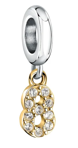 Morellato Ocelový bicolor přívěsek číslice "8" Drops SCZ1309