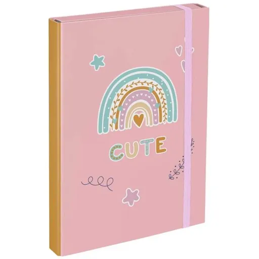 BAAGL DUHA Desky na školní sešity A4, růžová, velikost