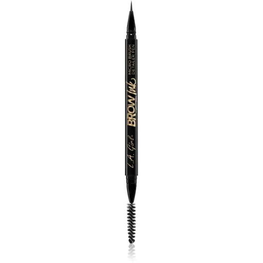 L.A. Girl Cosmetics Brow Ink fix na obočí s kartáčkem odstín Dark Brown 0.45 ml