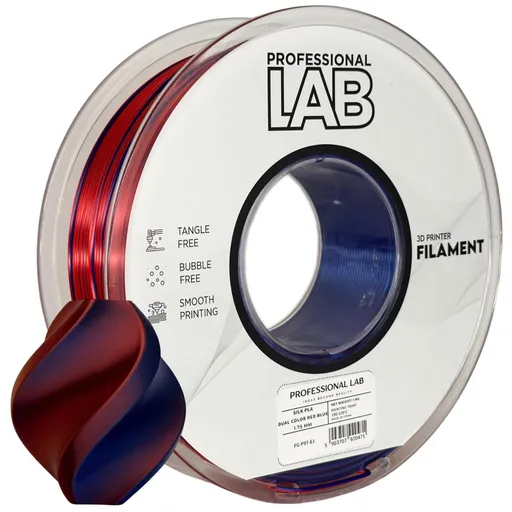 Silk PLA Dual Color red blue | Prof. Lab