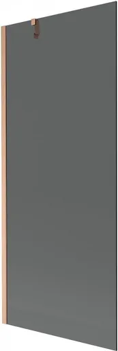 MEXEN/S Next vanová zástěna FIX 80 x 150, grafit, měď kartáčovaná 895-080-000-00-40-65
