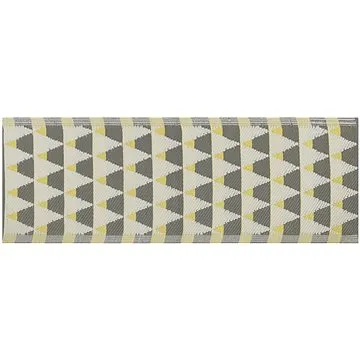 Venkovní koberec 60 x 105 cm šedožlutý HISAR, 202550 (beliani_202550)