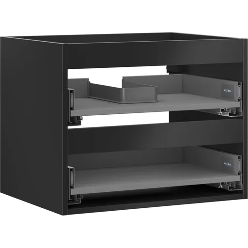 MEXEN Box-A skříňka pro umyvadlo 60, 2 zásuvky, černá mat 91AX0-0600-470-2-71