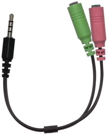 GENIUS audio adaptér 2x female 3, 5mm jack na 1x male 3, 5" jack