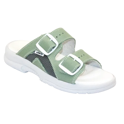 SANTÉ Dámské pantofle N/517/31S/97/BP ZELENÁ v.40